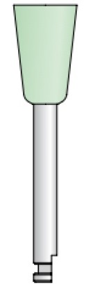 Резинка полировочная Kenda ЧАША зеленый (средняя зернистость) для углового наконечника (1шт), KENDA AG, Лихтенштейн