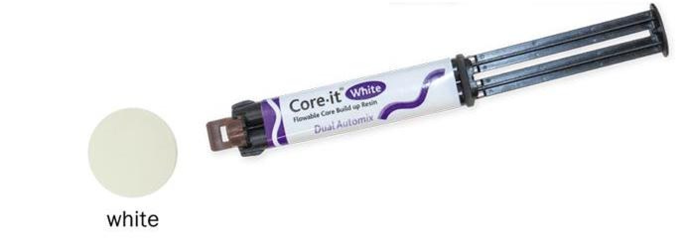 Кор-Ит / Core-It Dual White -Материал композитный фторсодержащий (белый)  (2шпр х 10г), Spident / Корея