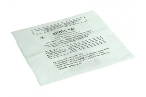 Пакеты для сбора и хранения медицинских отходов класс А 500*600 (100шт) Респект