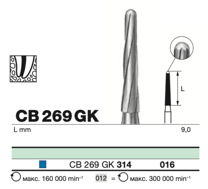 Бор твс D+Z / CB 269 GK 314.016 Линдемана